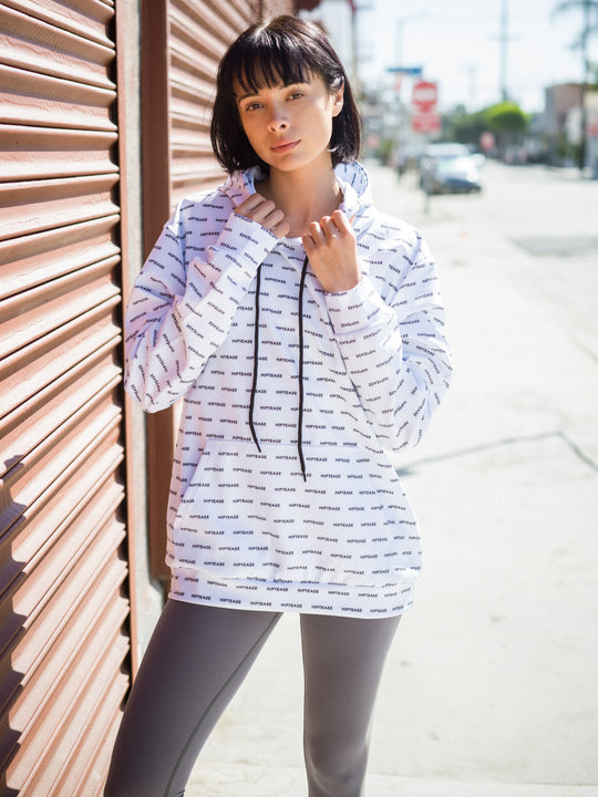 All-Over Logo Hoodie - White