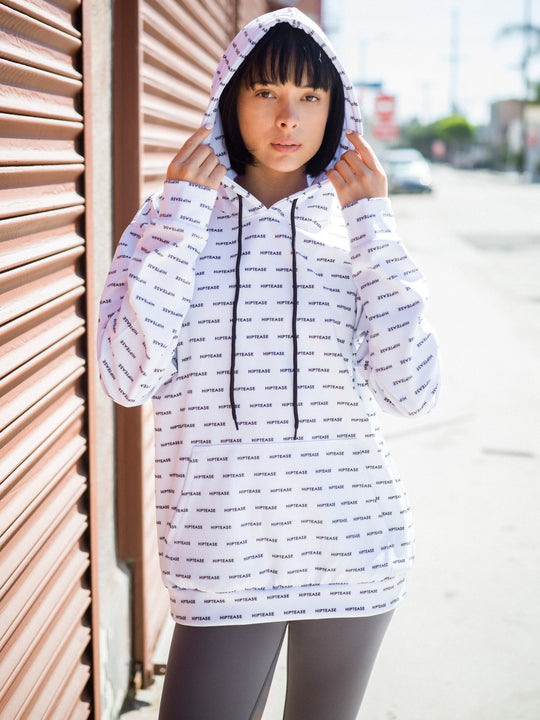 All-Over Logo Hoodie - White