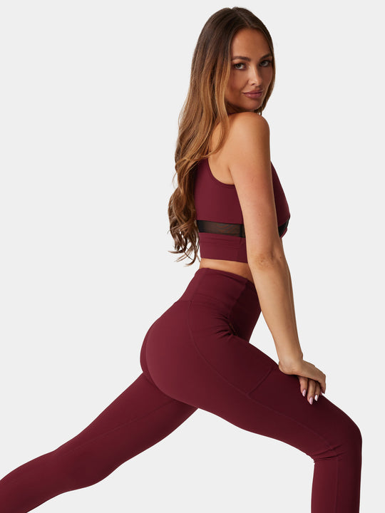 #1 Legging (Pockets) - Dark Red
