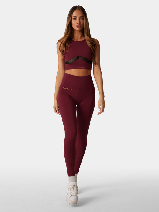 #1 Legging (Pockets) - Dark Red