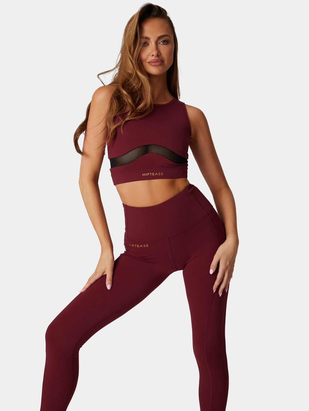 Workout Sports Bra - Dark Red