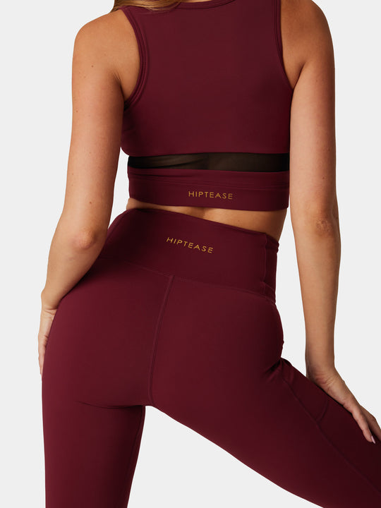 Workout Sports Bra - Dark Red