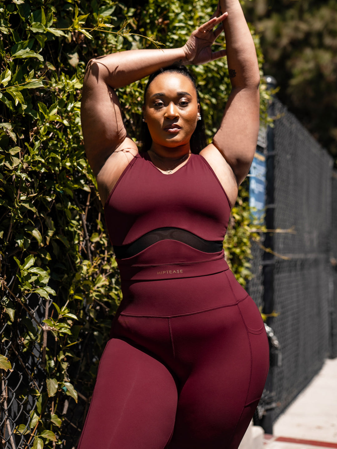 Workout Sports Bra - Dark Red