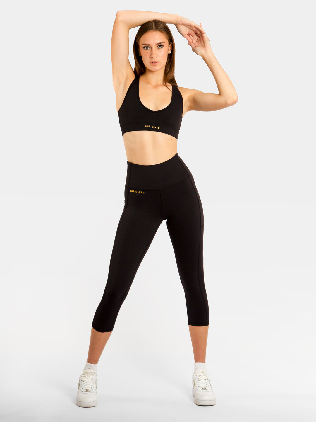 #1 Crop Legging (Pockets) - Black