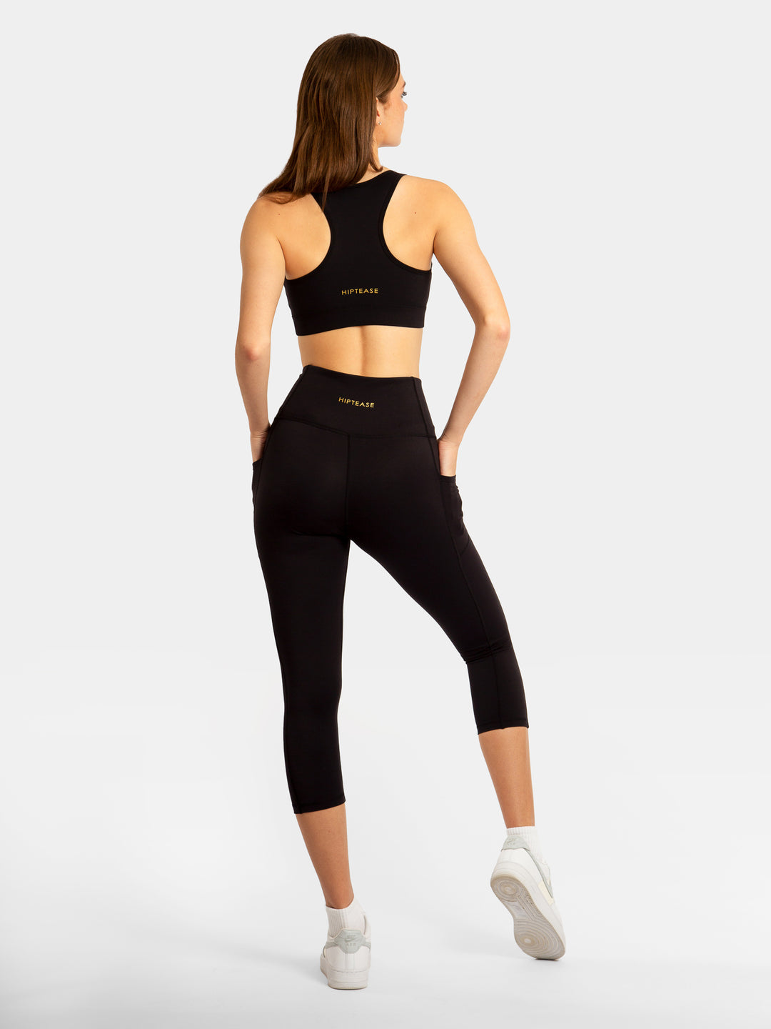 #1 Crop Legging (Pockets) - Black