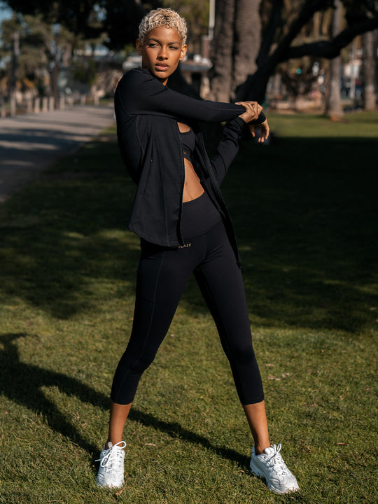 Contour Zip Jacket - Black