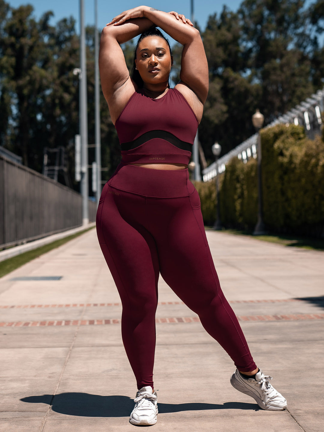 #1 Legging (Pockets) - Dark Red
